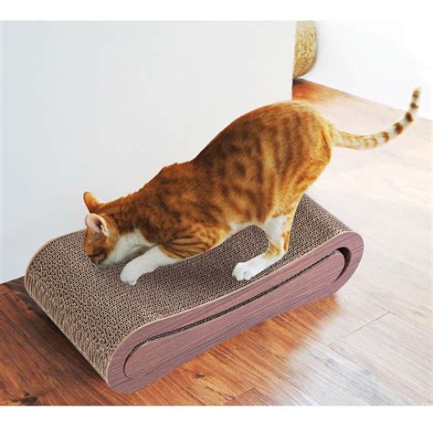 2 In 1 Pet Cat Scratching Board Corrugated Cardboard Cat Perch
