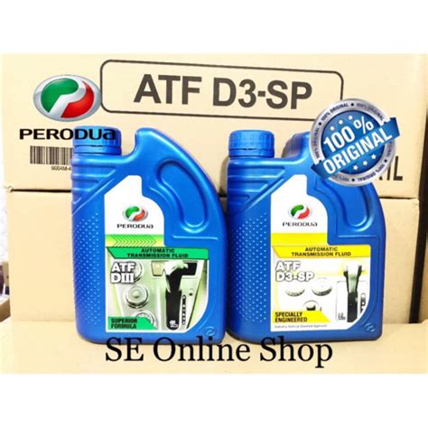 D3/diii (green label) is suitable only for old perodua. Original Perodua Auto Transmission Fluid ATF D3-SP / ATF ...