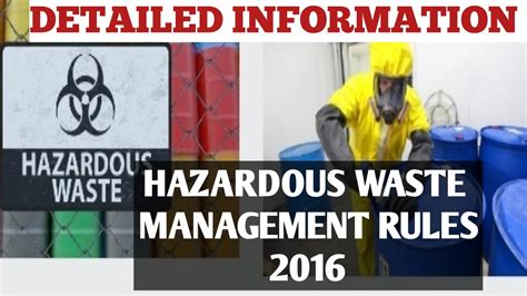 HAZARDOUS WASTE MANAGEMENT RULES 2016 Environmentalscience Ugcnet