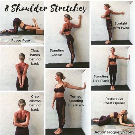 Halona Yoga On Instagram “8 Shoulder Stretches For Chest And Upper