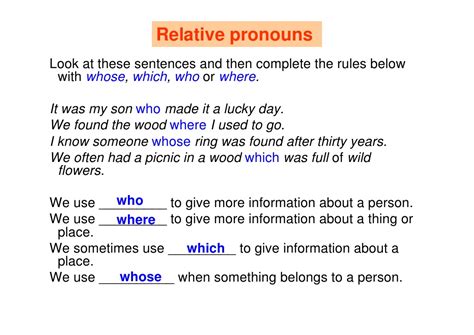 İngilizce Relative Pronouns cümle oluşturma alıştırması