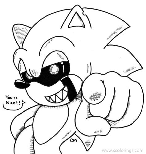Sonic Exe Coloring Pages Drawing By SketchyOwO XColorings