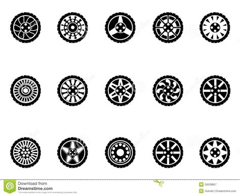 Tire Icons Set Stock Vector Illustration Of Isolated 26538867