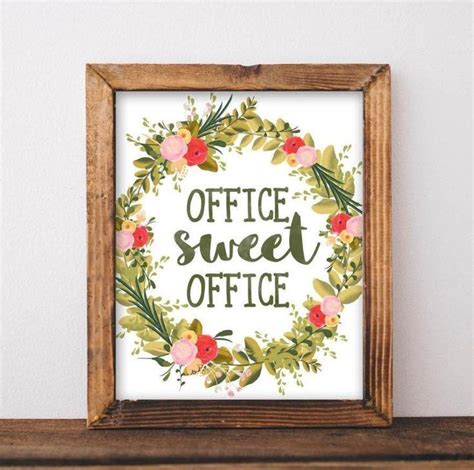 Office Sweet Office Printable Office Wall Art Wall Printables
