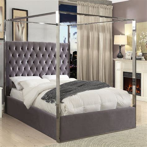 Find queen canopy bed in canada | visit kijiji classifieds to buy, sell, or trade almost anything! Pamala Upholstered Canopy Bed | Queen canopy bed, Platform ...