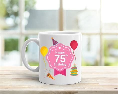 75th Birthday Mug 75th Birthday T For Her Women Vintage Etsy Uk