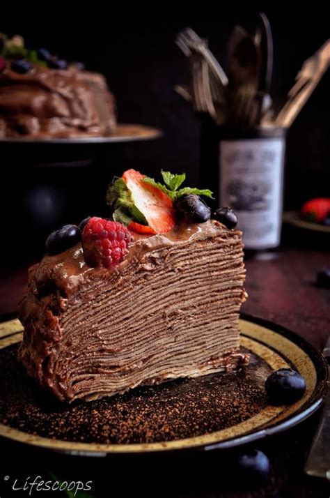 Crepe Cake With Blackberry Schnapps Chocolate Mousse Recipe Stl Cooks