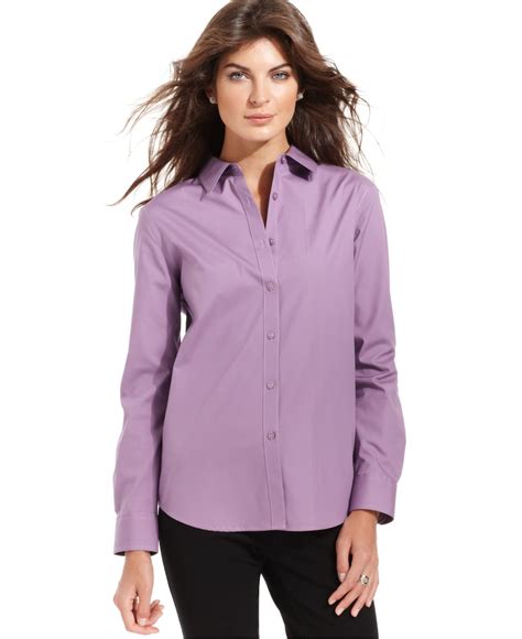 Shop jones ny today at belk. Jones New York Signature Long-Sleeve Wrinkle-Resistant ...