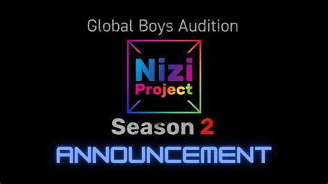 Nizi Project Boys Audition Season 2 Announcement Youtube