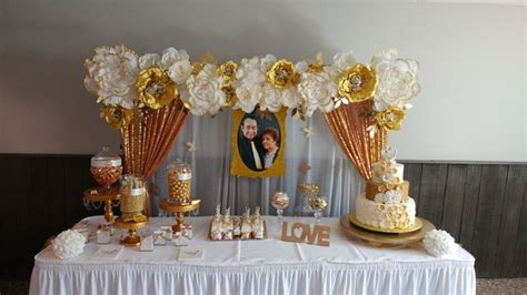 50th Anniversary Gold Backdrop 50th Anniversary Decorations