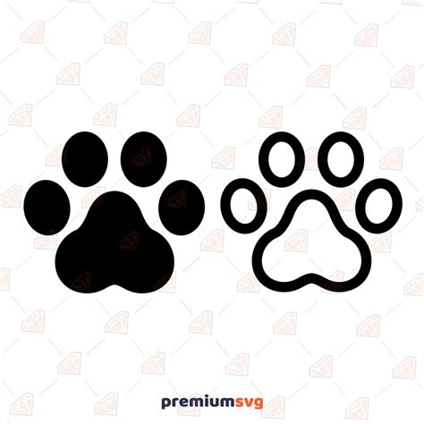 Cat Paw Print SVG Vector Animal Paw svg Pet Paw Print SVG Leopard Print