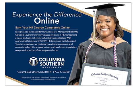 Columbia Southern University Online Hr Degree Hrprofessionalsmagazine