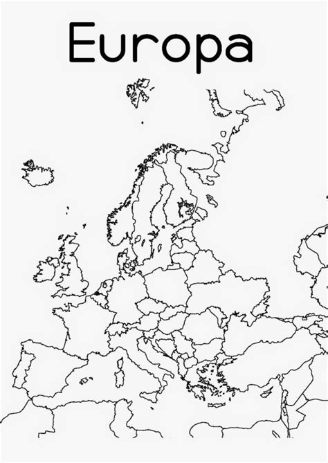 Dibujos de Mapas de Continentes para colorear Colorear imágenes