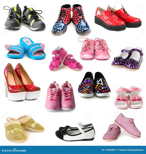 Collection Of Different Shoes Stock Image Image Of Footwear Pink