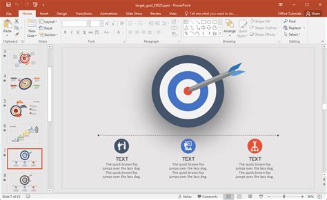 Animated Target Goal Powerpoint Template