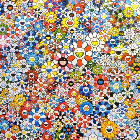 1962) may be famous among collectors for his psychedelic flowers and chaotic cartoons, but artists likely. Takashi Murakami - Flowers with smiley faces - Catawiki