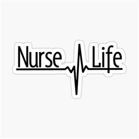 Nurse Life Ekg Sticker For Sale By Lucyfur85 Redbubble