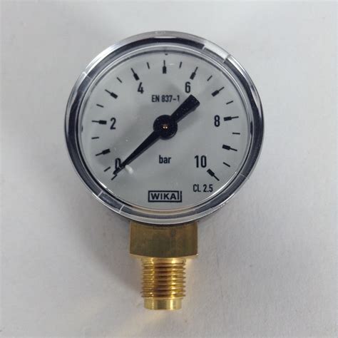 Wika Pressure Gauge Manometer 0 10 Bar En 837 1 New Smt Ebay