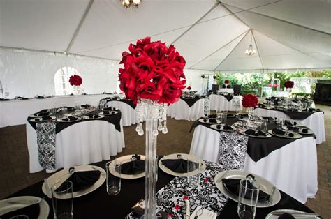 Black White Red Damask Wedding Party Ideas Photo 4 Of 13 Catch My