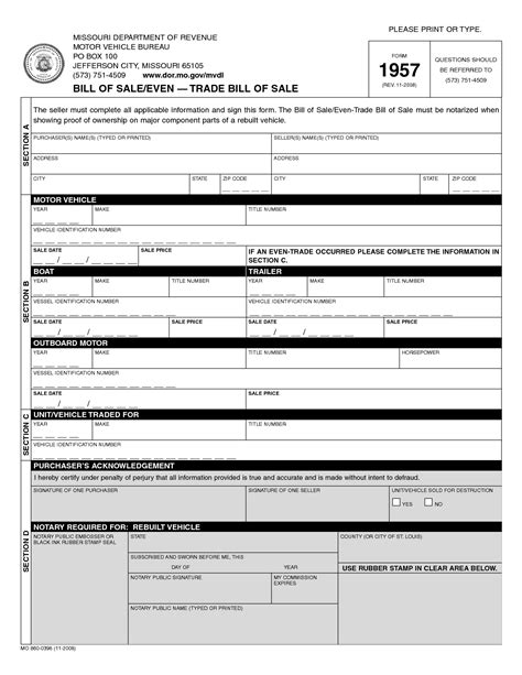 Travel Trailer Bill Of Sale Form Free Printable Documents