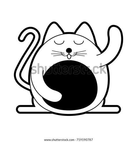 Fat Cat Cartoon Icon Image Stock Vector Royalty Free 719190787 Shutterstock