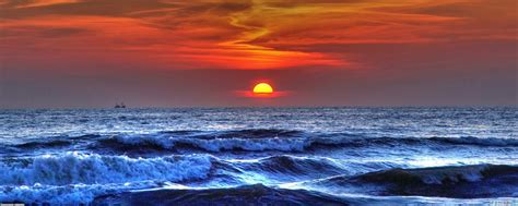 Sunset Over The Ocean Wallpapers Wallpaper Cave