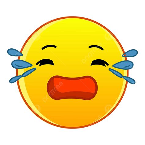 Crying Yellow Emoticon Icon Cartoon Style Face Character Cry Png And