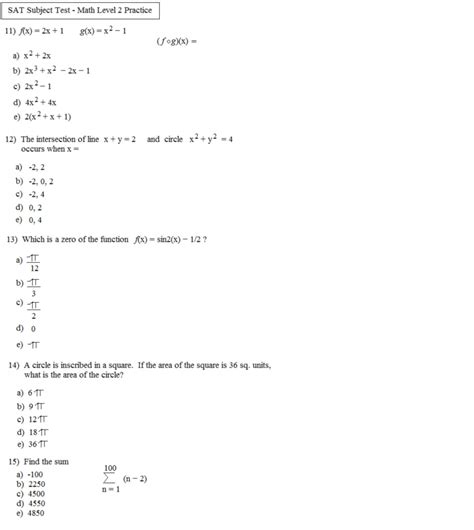 Sat math practice worksheets — db-excel.com