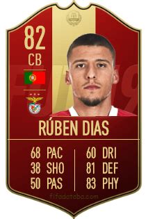 Fifa 21 ratings and stats. Rúben Alves Dias FIFA 19 Rating, Card, Price
