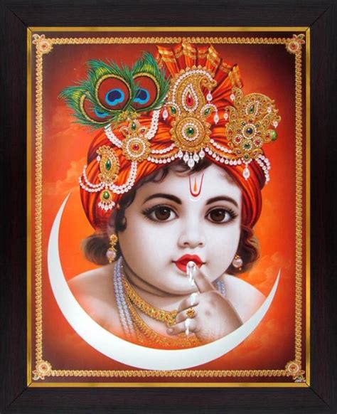 Lord Krishna / Baby Krishna / Bal Gopal Poster Paper Print - Art 