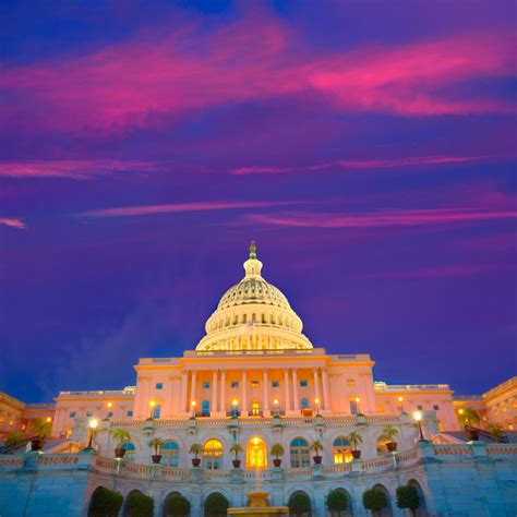 Capitol Building Washington Dc Sunset Us Congress Citrus Industry