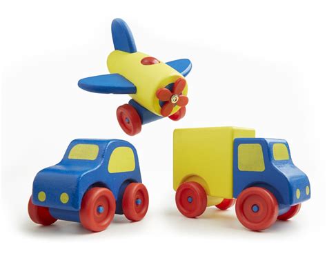 Melissa And Doug Deluxe Wooden First Play First Vehicles Set 000772030