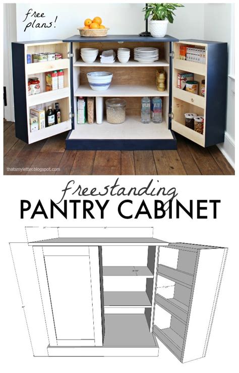 A Diy Tutorial To Build A Freestanding Kitchen Pantry Cabinet With Free