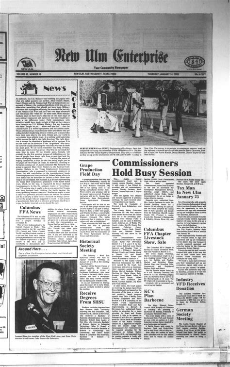 New Ulm Enterprise (New Ulm, Tex.), Vol. 83, No. 12, Ed. 1 Thursday
