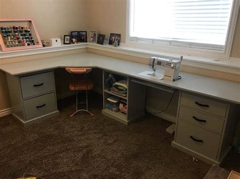 Corner Desk For Craft Room Sewing Diy Ana White