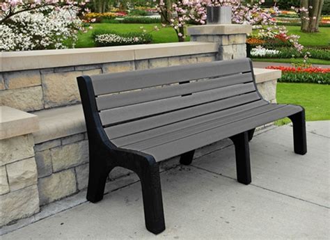 6 Ft Newport Recycled Plastic Park Bench Park Furnishings