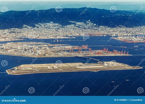 Aerial View Of Kobe Airport In Kobe Stock Image Image Of Metropolis