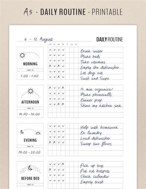 Daily Routine Planner Printable Flylady Morning Routine Etsy Daily