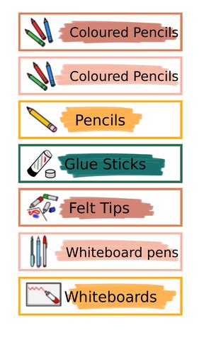 Editable Tray Labels Muted Rainbow Teaching Resources