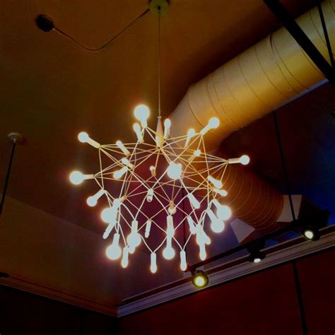 Sylvania lowell vintage black 4 inch cage led pendant room light. funky lighting fixture at Starbucks. | Funky lighting ...
