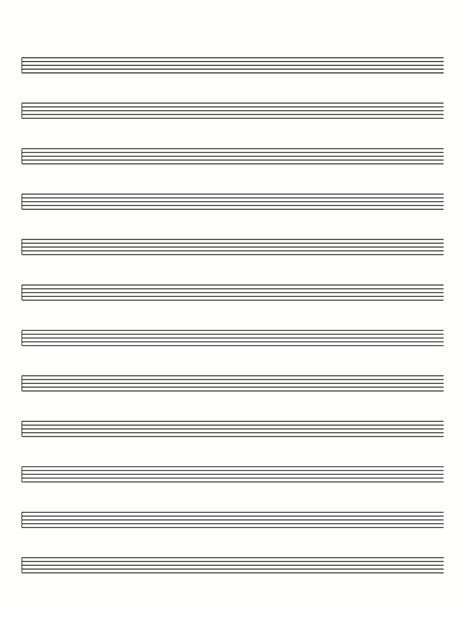Large print blank sheet music (manuscript) paper pdf | ds music author: Score & Tablature Free Template Download .pdf | Mando Montréal