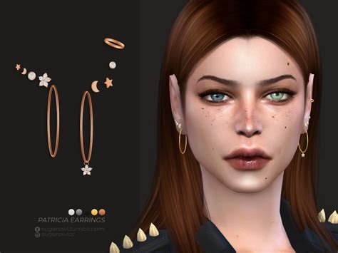 Sims 4 — Patricia Earrings By Sugarowl — New Mesh Base Game