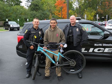 PHOTOS: North Olmsted, Ohio, police replace stolen bicycle