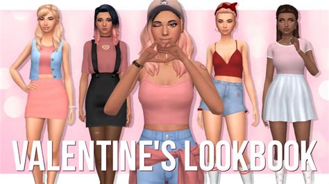 Valentines Lookbook Sims 4 Maxis Match Full Cc List 💕 Youtube