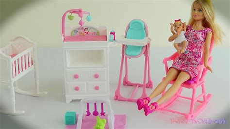 Barbie Baby Nursery Compilation 4 Barbie Baby Sitter Playset Nursery