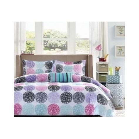 The bright white background pops the purple and teal medallion off this comforter while a decorative border. Twin Xl Reversible Comforter Set Pink Teal Purple Bedding ...