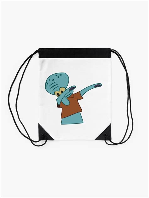 Squidward Dab Drawstring Bag For Sale By Sweetslay Redbubble
