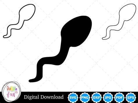 Sperm Silhouette With Two Outlines Sperm Svg Sperm Outline Svg Sperm Cut Files Etsy