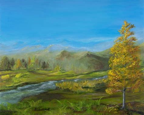 Autumn Gold Original Landscape Painting Landscape Paintings