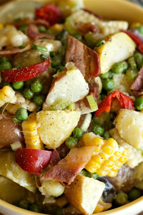 Next, cut potatoes into pieces and drizzle with vinegar. Best Potato Salad for picnics - Reluctant Entertainer